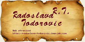 Radoslava Todorović vizit kartica